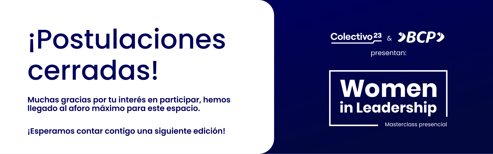 Postulaciones cerradas